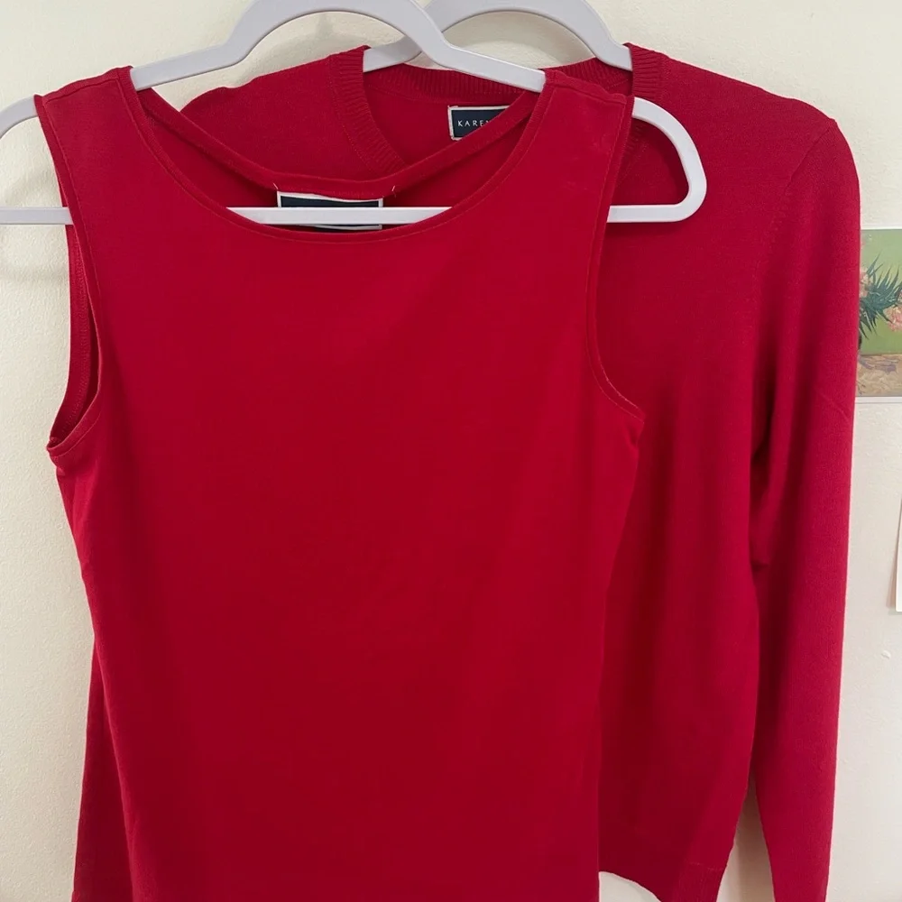 Raspberry Cardigan and Shell Set - Picture 13 of 14